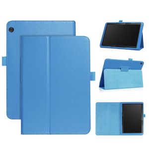 Lunso - Lenovo Tab M10 Gen 1 - Stand flip Bookcase hoes - Lichtblauw
