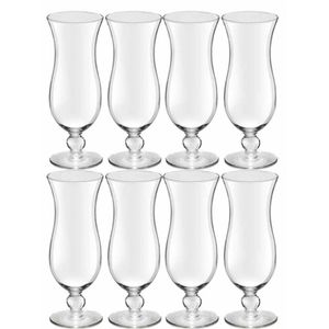 8x Cocktailglazen transparant 440 ml Hawai