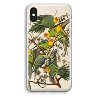Carolinaparkiet: iPhone XS Transparant Hoesje Carolinaparkiet: iPhone XS Transparant Hoesje