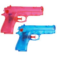Waterpistool setje - 4x stuks - roze en blauw - basic model - pistooltjes - 14 cm