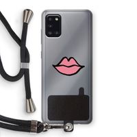Kusje: Samsung Galaxy A31 Transparant Hoesje met koord