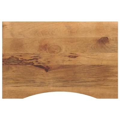 Bureaublad met ronding 80x50x2,5 cm massief ruw mangohout