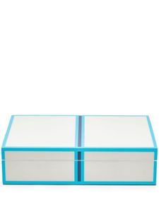 Jonathan Adler boite Lacquer Zip - Bleu