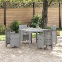 Tuin Tafel Lichtgrijs 100 x 100 x 73 cm - Poly Rattan