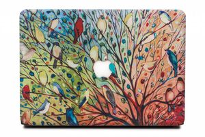 Lunso MacBook Pro 13 inch (2016-2019) cover hoes - case - boom met vogels