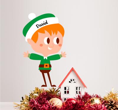 Kinderkamer muursticker jongens elf personaliseerbaar