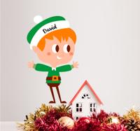 Kinderkamer muursticker jongens elf personaliseerbaar