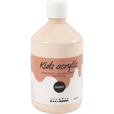 Creativ Company Acrylverf glossy, licht beige, 500 ml/ 1 fles Creativ Company Acrylverf glossy, licht beige, 500 ml/ 1 fles