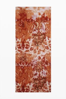 Rechthoekige paisley sjaal - ORANGE - U