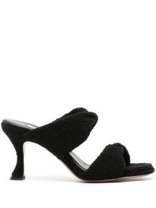 Aquazzura mules Twist 85 mm en tweed - Noir