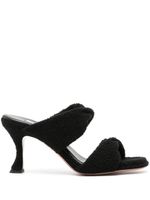 Aquazzura mules Twist 85 mm en tweed - Noir