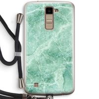 Groen marmer: LG K10 (2016) Transparant Hoesje met koord