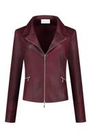 Helena Hart 7288 Zipper Biker Jackets Wine