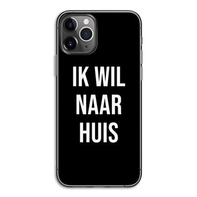 Ik wil naar huis - Zwart: iPhone 11 Pro Transparant Hoesje