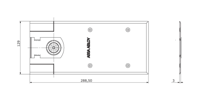 ASSA ABLOY AC619 Afdekplaat (AC619) RVS geborsteld voor DC450 serie vloerveren. - A000308400