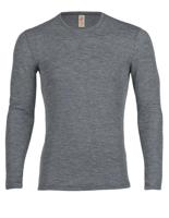 Heren Shirt Lange Mouw Merino Wol Engel Natur Kleur Antraciet Maat 46/48 - Medium