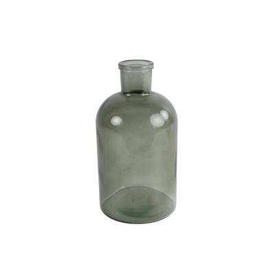 Vaas glas grijs 14x14x27cm