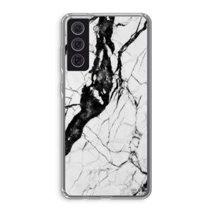 Witte marmer 2: Samsung Galaxy S21 FE Transparant Hoesje