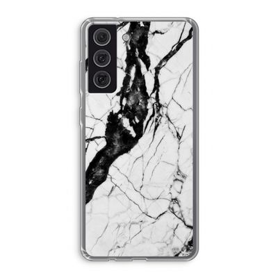 Witte marmer 2: Samsung Galaxy S21 FE Transparant Hoesje