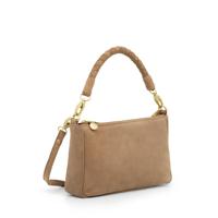 Leren handtas dames - zand suede - MŌSZ Coco S