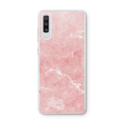 Roze marmer: Samsung Galaxy A70 Transparant Hoesje