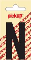 Plakletter Nobel Sticker zwarte letter N amsterdam Pickup - Pickup