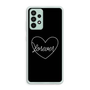 Forever heart black: Samsung Galaxy A52s 5G Transparant Hoesje