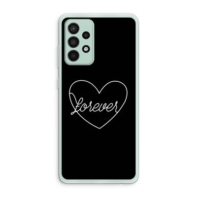 Forever heart black: Samsung Galaxy A52s 5G Transparant Hoesje
