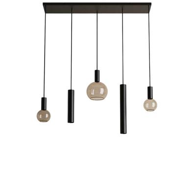 Hanglamp Riva recht kort zwart