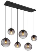 Globo 6-lichts hanglamp Dallerta smoke glas 15216-6 - thumbnail