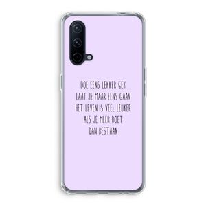 Gek: OnePlus Nord CE 5G Transparant Hoesje