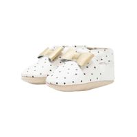 Rose et Chocolat babyslofjes Classic Polka Dot White Maat