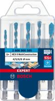 Bosch Accessoires Expert MultiConstruction HEX-9 boor 4/5/6/6/8 mm 5-delig - 1 stuk(s) - 2608900585