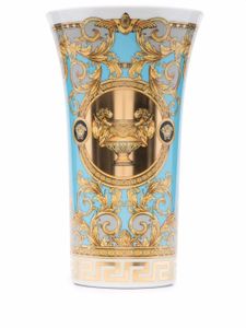 Versace vase en procelaine à imprimé baroque - Bleu