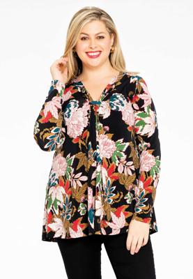Yoek Shirt A-lijn TOKYO | Zwart | Maat 58/60