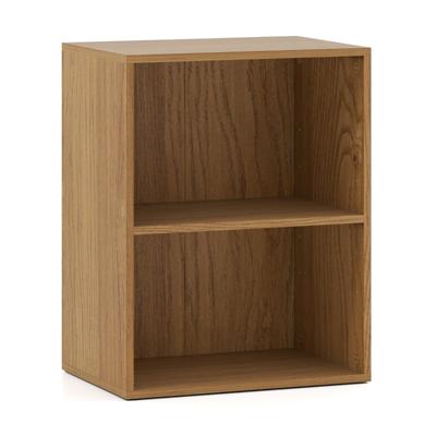 Boekenkast met 2 Open Vakken Opbergmeubel met 3 Niveaus en Verstelbare Plank met 5 Standen Houtnerf 42 x 29,5 x 53,5 cm-Naturel