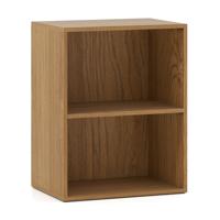 Boekenkast met 2 Open Vakken Opbergmeubel met 3 Niveaus en Verstelbare Plank met 5 Standen Houtnerf 42 x 29,5 x 53,5 cm-Naturel