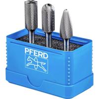 PFERD TOOLS 21901312 Freesstiftset Hardmetaal Werklengte 25 mm Schachtdiameter 6 mm