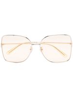 Gucci Eyewear lunettes de soleil à monture oversize - Or - thumbnail