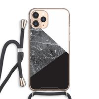 Combinatie marmer: iPhone 11 Pro Max Transparant Hoesje met koord