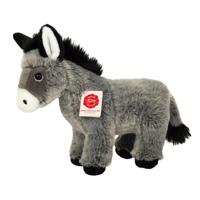 Knuffeldier Ezel - zachte pluche stof - premium kwaliteit knuffels - grijs - 27 cm