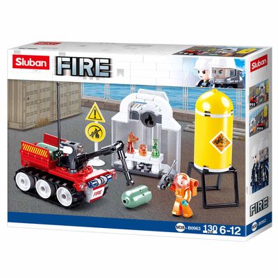 Sluban brandweer robot oefening