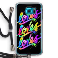 Loves: Samsung Galaxy S6 Transparant Hoesje met koord