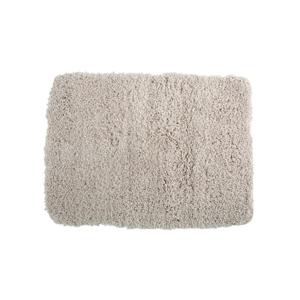 MSV Badkamerkleedje/badmat tapijt - voor de vloer - beige - 50 x 70 cm - langharig - Badmatjes