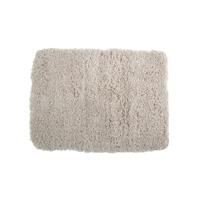 MSV Badkamerkleedje/badmat tapijt - voor de vloer - beige - 50 x 70 cm - langharig - Badmatjes - thumbnail
