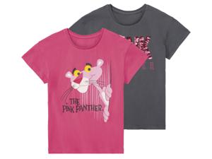 2 meisjes t-shirts (134/140, Pink Panther)