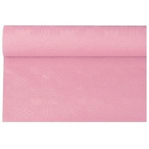 Tafellaken/tafelkleed rol papier - 800 x 118 cm - lichtroze - Lange tafels - Damast papier