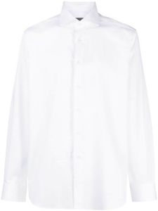 Corneliani chemise boutonnée à col pointu - Blanc