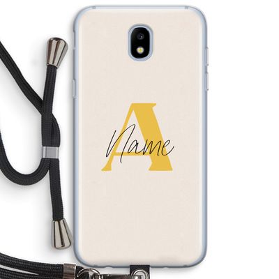 Amber Script: Samsung Galaxy J5 (2017) Transparant Hoesje met koord