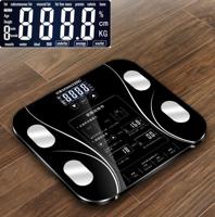 LCD display Body elektronische slimme weegschalen badkamer schaal digitale menselijke gewicht schalen (zwart)
